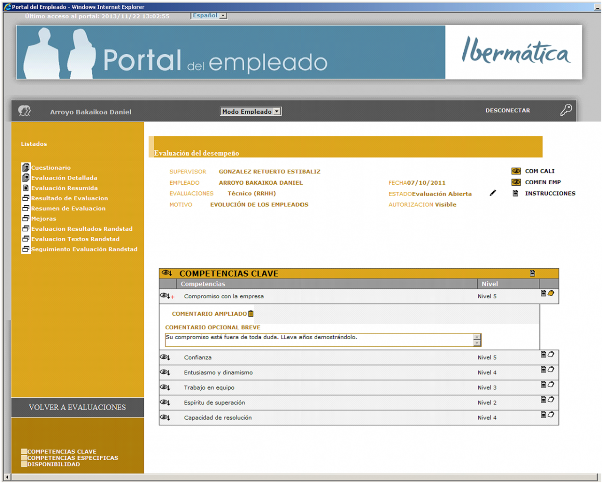 Iberper Portal del empleado RRHH